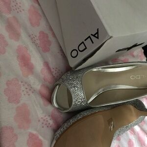 ALDO Silver Glitter Women's Shoes